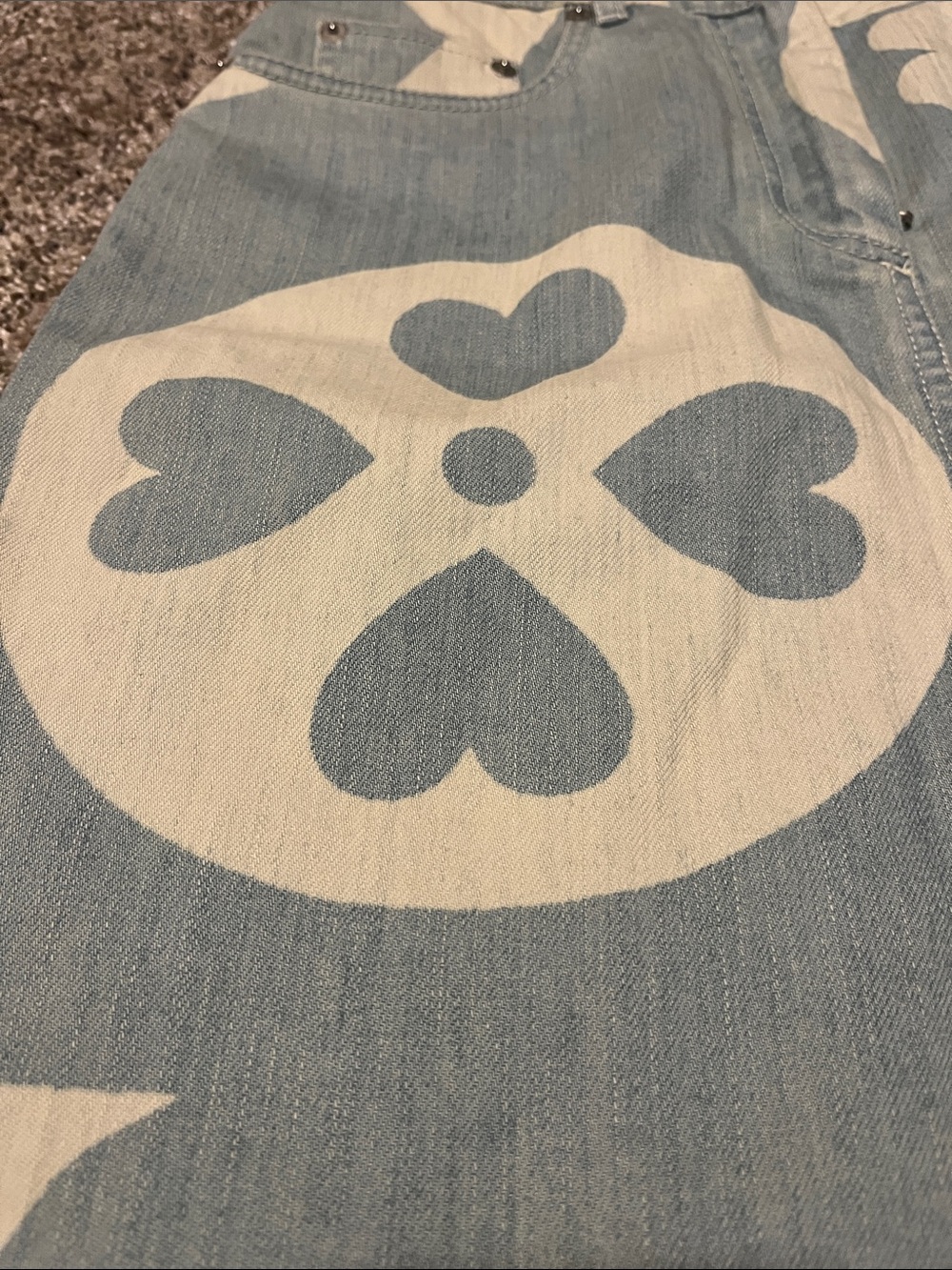 Moschino Couture | Heart Denim Bustier & Skirt 2-Piece Set | IT 40 US 6 - Picture 5 of 10